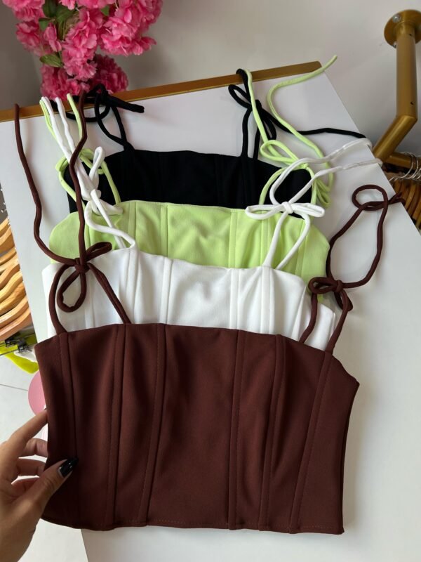 CROPPED CREPE CORSELET