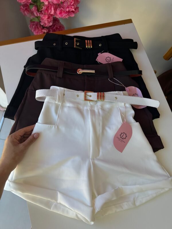 SHORT ALFAIATARIA PREMIUM COM CINTO